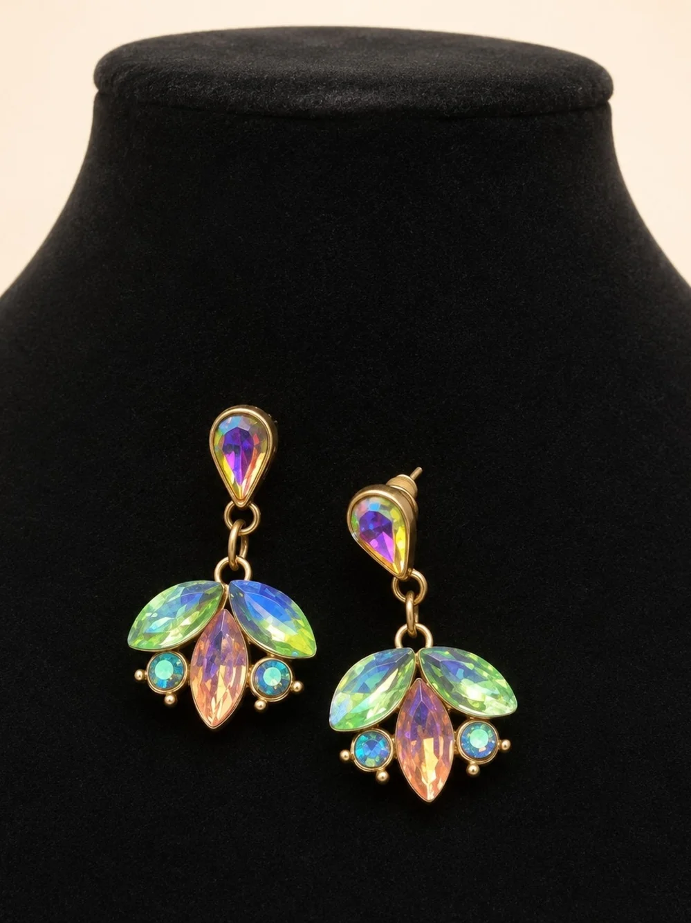 Multicolor AB Crystal Butterfly Necklace & Earrings Set 16